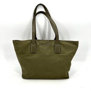 MARC JACOBS Army Green Wingman 100% Nylon Tote Bag Purse